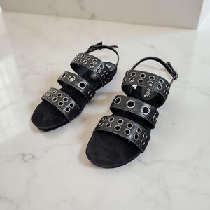 Bellini Black and Silver Sandals Elegant Design
